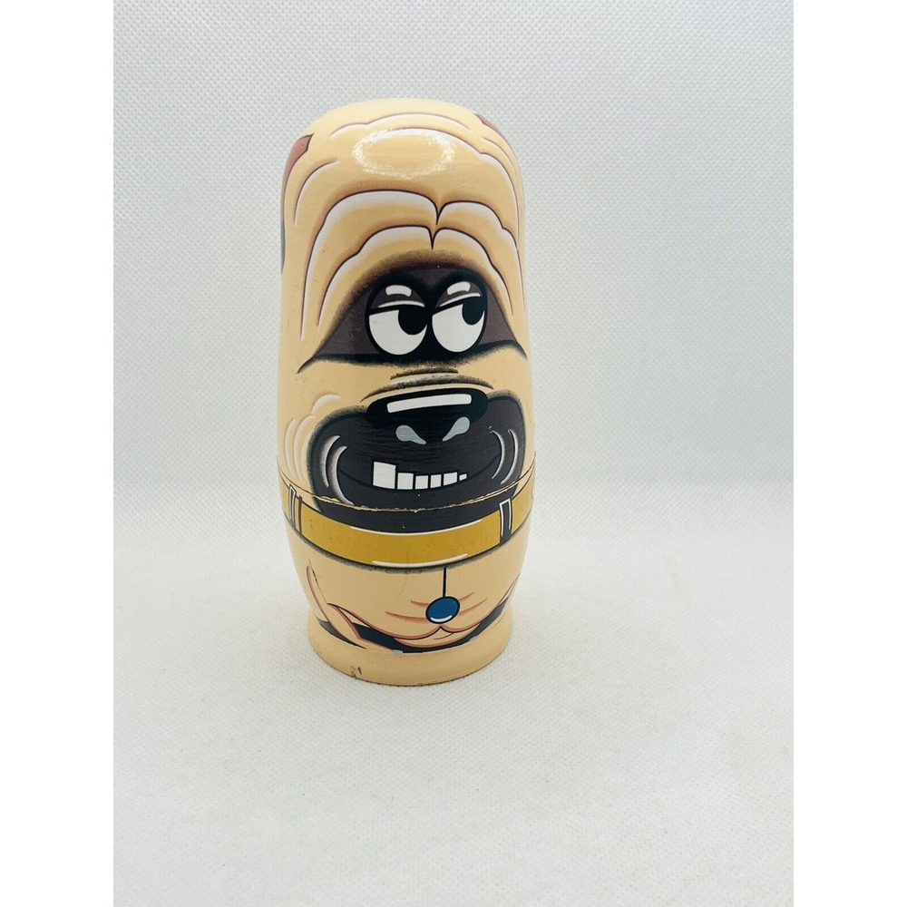 4 Piece Wooden Russian Nesting Dolls Cute Dogs Theme Set of 4 - Picture 2 of 8